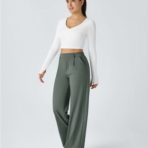 Halara High Waisted Side Pocket Straight Leg Work Pants